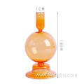 wholesale round glass candlestick holder